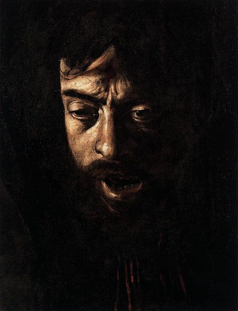 Détail de la tête de Goliath - autoportrait du Caravage